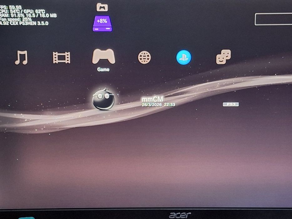 Vand ps3 slim modat si maneta, cu laserul defect