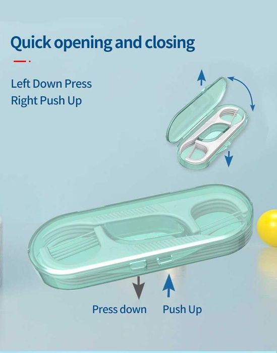 Ata dentara cu scobitoare 10 buc si Cutie de transport