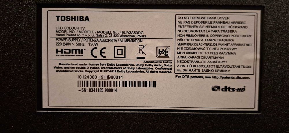 Телевизор Toshiba 49" 4K LED