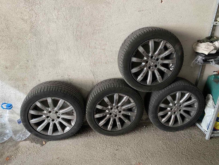 Лети джанти Мерцедес 17-ки със зимни гуми Continental 245/45/17