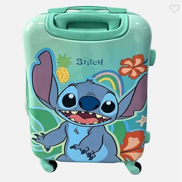 Детски куфар с колелца Mercado Trade, Цвят Зелен, Stitch