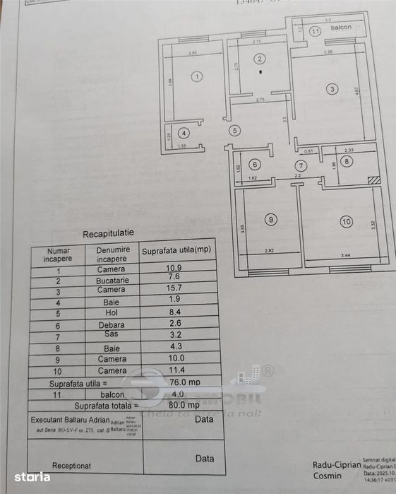 Apartament 4 camere - Galata, Necesita Renovare