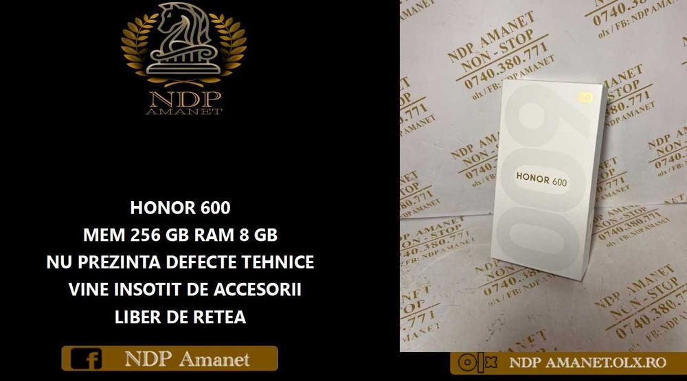 NDP Amanet Calea Mosilor   HONOR 600 5G  NOU/SIGILAT (56837)