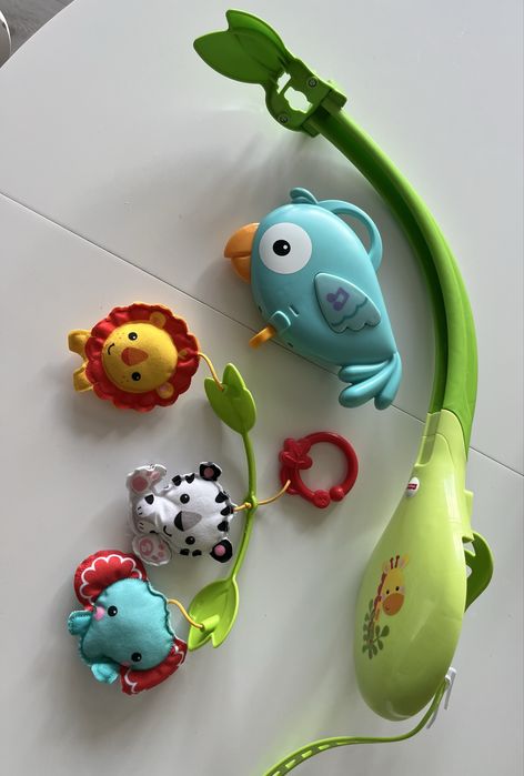 Въртележка за легло и кошара Тропическа гора Fisher Price