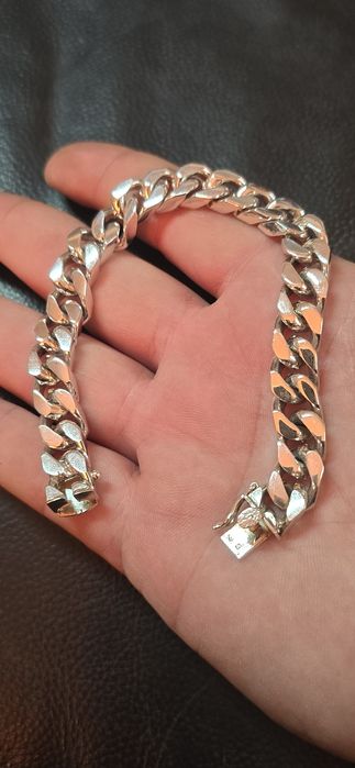 Brățară argint masivă cuban Franța 950%
