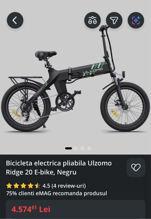 Bicicleta electrica pliabila
