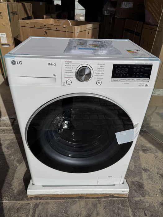 Стиральная машина LG 9 кг F2V7FS1W AIDD Inverter Steam TurboWash Wi-fi