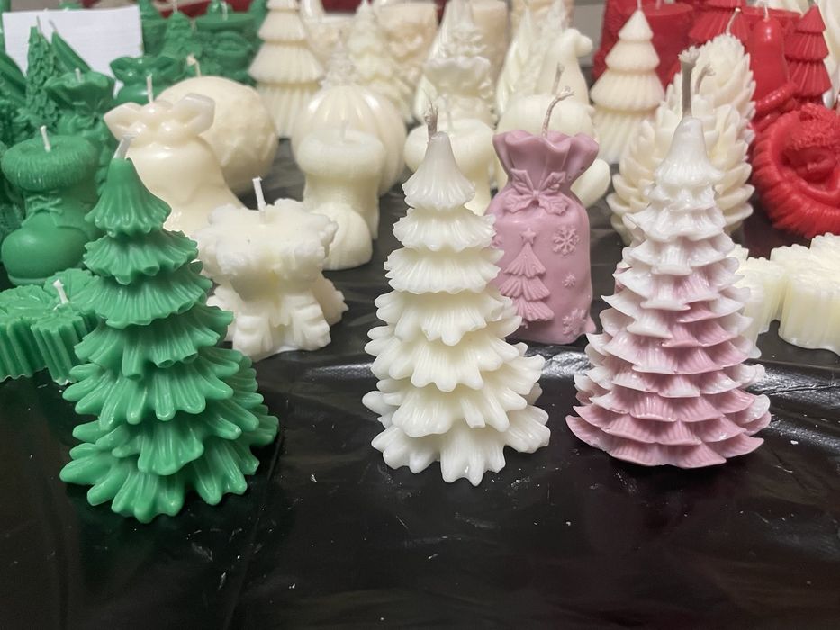 Коледни, соеви свещи