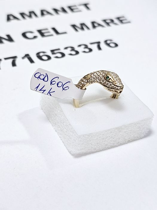 Vand inel sarpe din aur 14 k 4.07 g cod 606