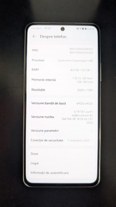 Huawei Nova 10 SE 8GB+3GB RAM / 128GB | Impecabil | Cutie + Încărcător Original | Baterie 90%