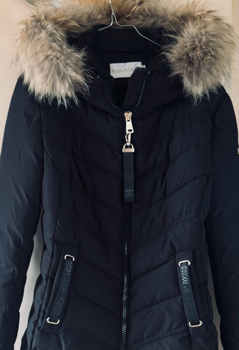 Бутикови Зимни Якета с Богата Яка Естествен Косъм от Лисица, Нови