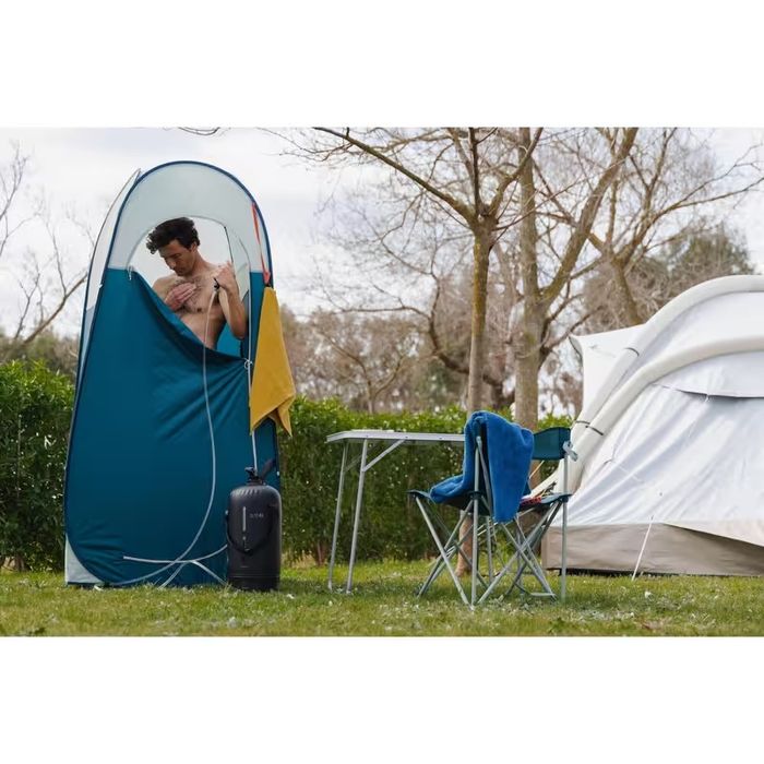 Duș solar camping 10 l + cort duș/toaletă Decathlon