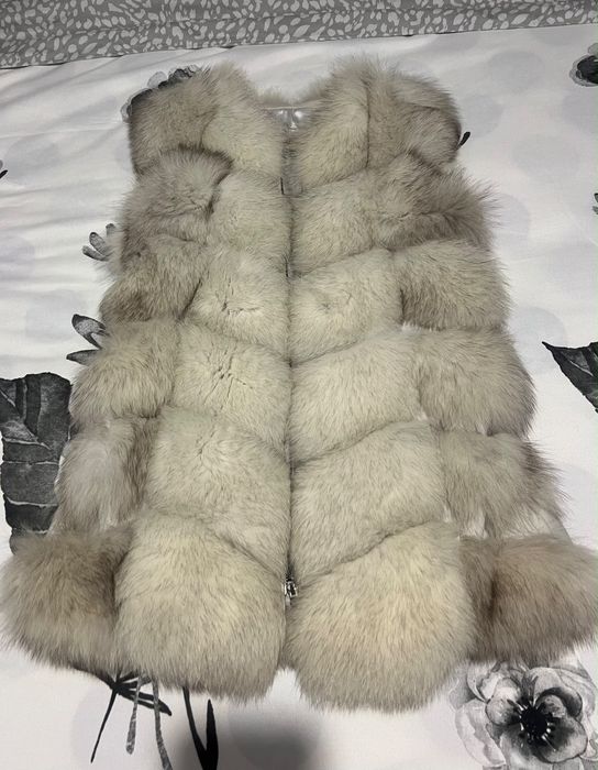 Vestă blană naturală vulpe ca nouă