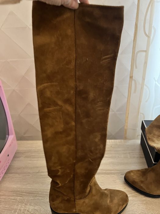 Cizme piele intoarsa exterior