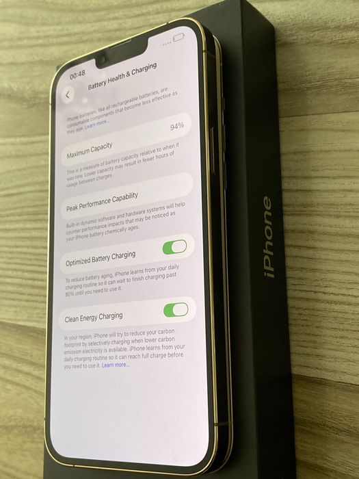iPhone 13 PRO MAX , 256 GB , GOLD , 94% Bateria