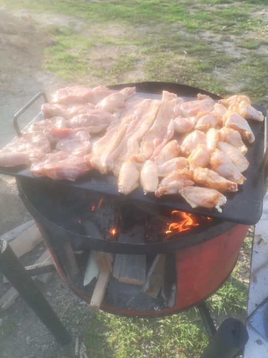 Ceaun fonta nu din tuci- aluminiu- disc Fonta- trepied plita