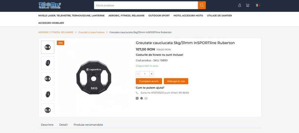 Greutati discuri si suport Insportline