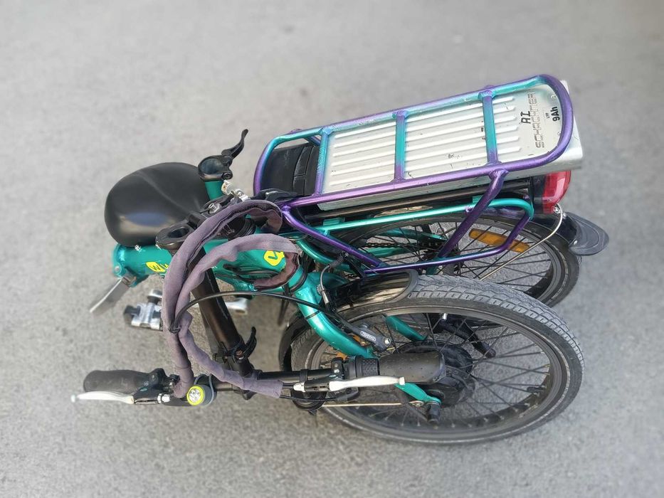 ЕЛЕКТРИЧЕСКИ ВЕЛОСИПЕД колело включително сгъваем, прекрасно състояние, зарядно, батерия ОК, тест и вземане от Шумен, СУПЕР НИСКА ЦЕНА