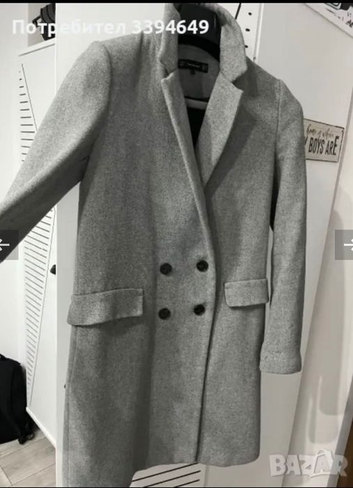 Палто на Зара в сив цвят