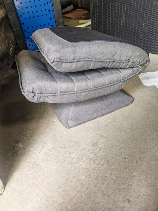 Fotoliu/Scaun relaxare cu 5 pozitii, rotire 360 grade, Casaria, sustine, tesatura gri