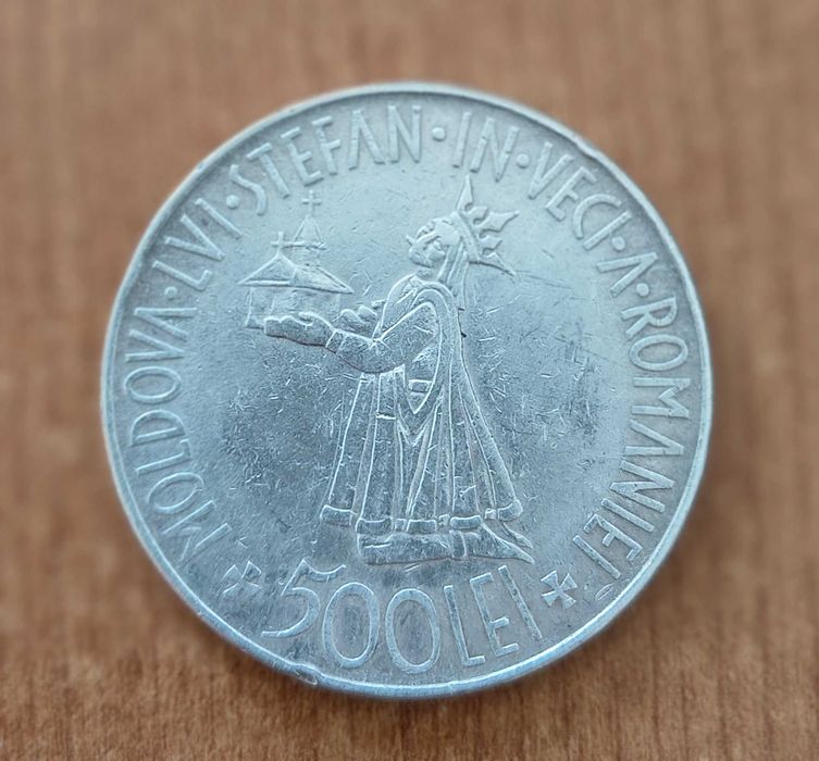 500 Lei 1941 Regele Mihai I, argint, inscripție pe cant, stare bună - 390 lei negociabil