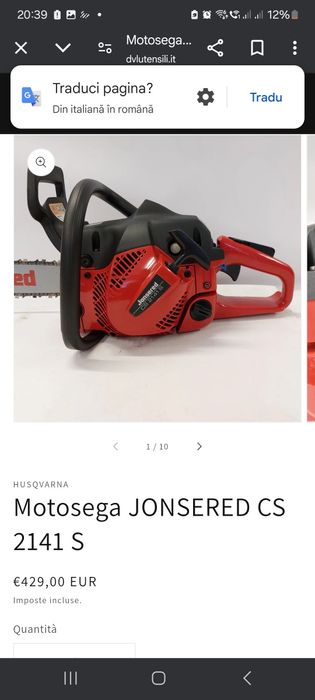 Drujba Jonsered CS 2141 Husqvarna