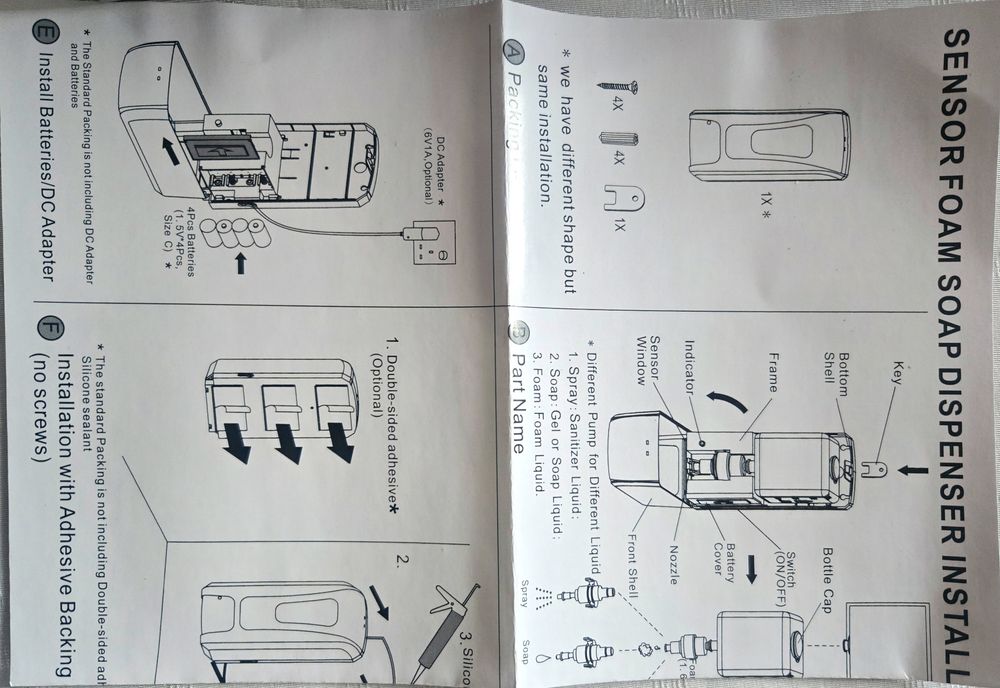 Dozator automat pentru săpun și dezinfectant