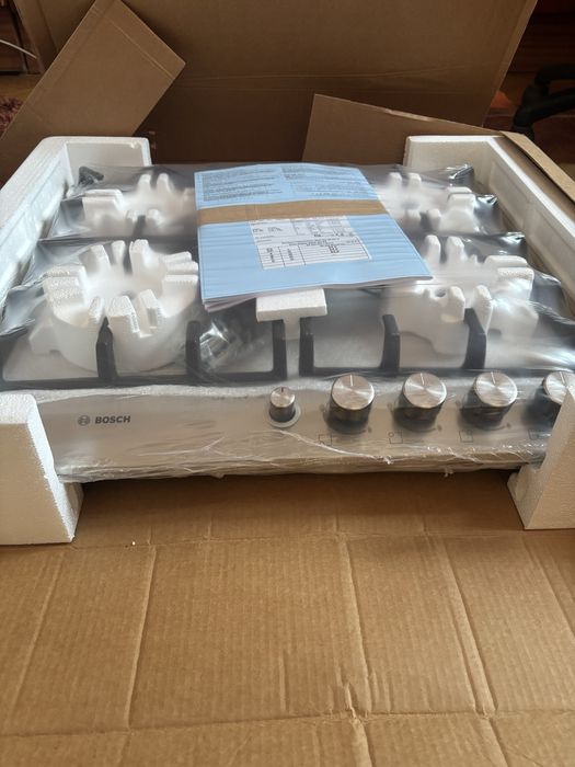 Plita incorporabila BOSCH  PCH615M90E, Gaz, 4 arzatoare, inox