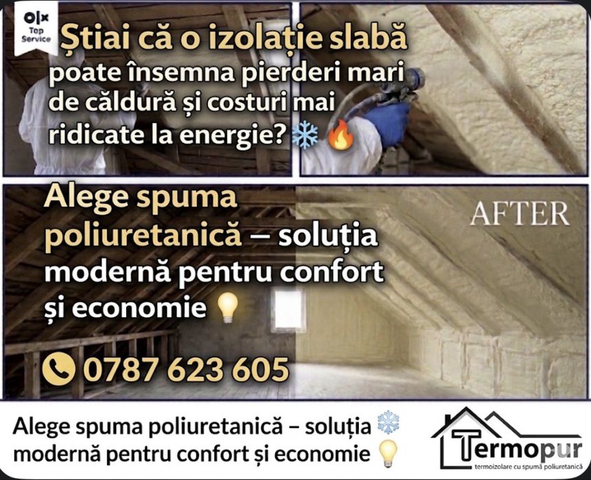 Izolatie cu spuma poliuretanica / izolatii fonice hidro