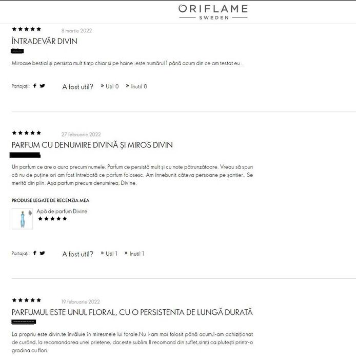 Apă de parfum Divine/ Divine Royal (Oriflame)