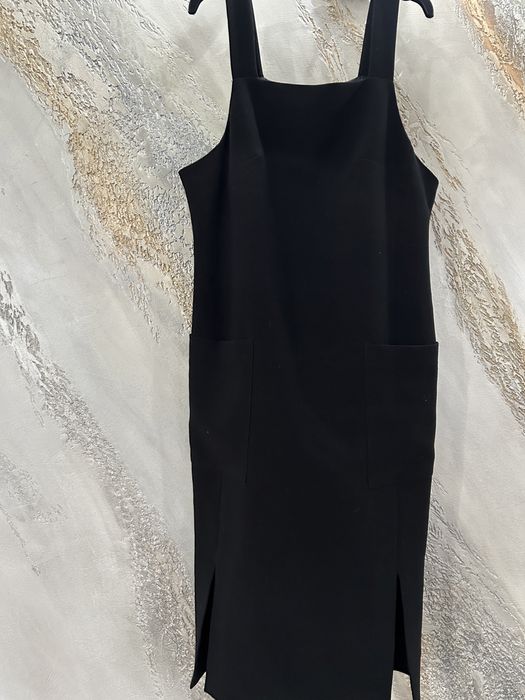 Rochie neagra trei sferturi tip sarafan