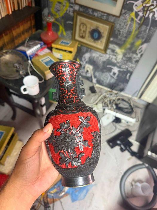 Vaze cloisonne /vesela chinezeasca/lanturi cloisonne lot