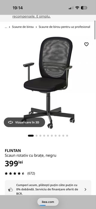 Scaun birou rotativ ikea