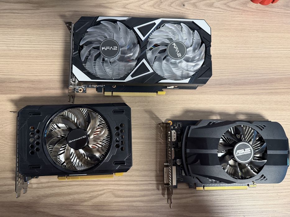 Видеокарты RTX 3050 8ГБ, 3050 6ГБ, 1050 Ti