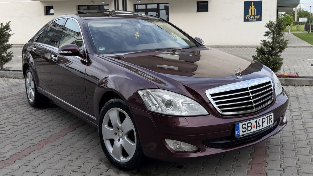 Mercedes S320 3.0 D 235 CP 2008 7G Tronic Trapa Ventilatie Interior Crem Visiniu Unic Propietar de Nou
