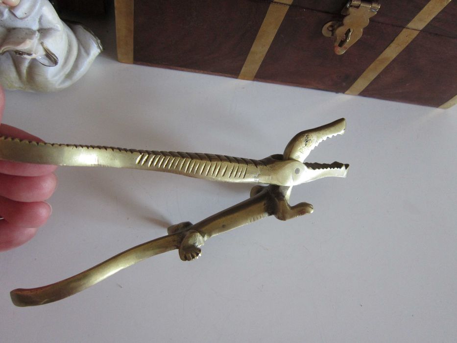 cadou rar Walter Bosse 1950 Viena bronz cleste Crocodil Mid-Century