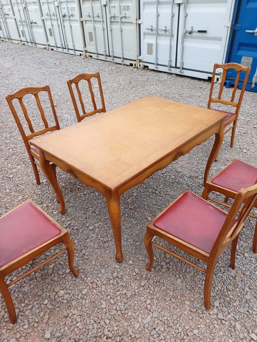 Комплект маса и столове - винтидж стил Луи 16