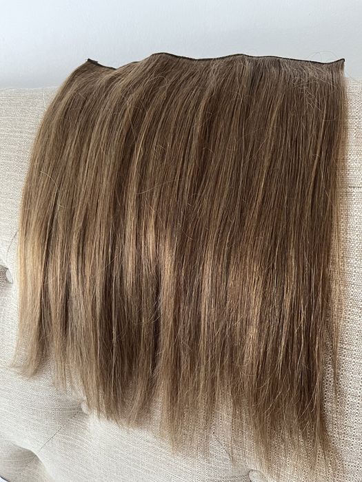 Tresă clip-ON DELUXE 45 cm- șaten natural