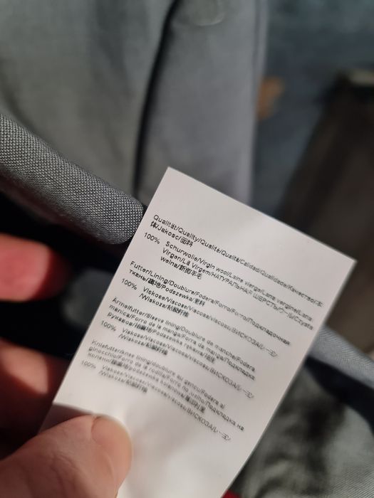 Sacou Original Hugo gri marime 52 Hugo Boss Nou cu eticheta,100% wool