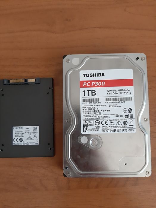 Ssd Kingston 480 gb и Toshiba 1 tb