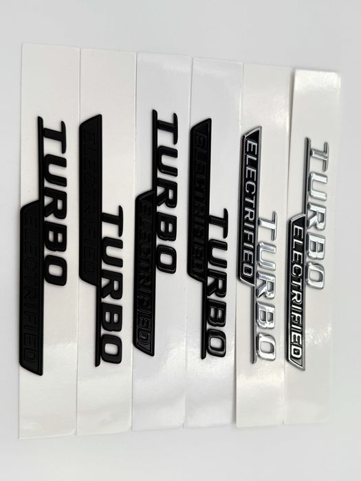 Set Embleme Compatibile Mercedes TURBO Electrified negru nou