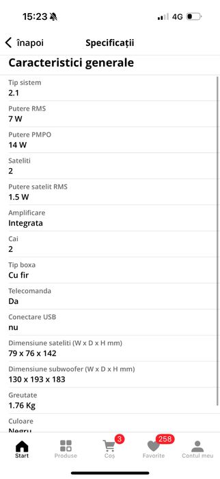 Boxe Logitech 2.1 Z213, 7W RMS