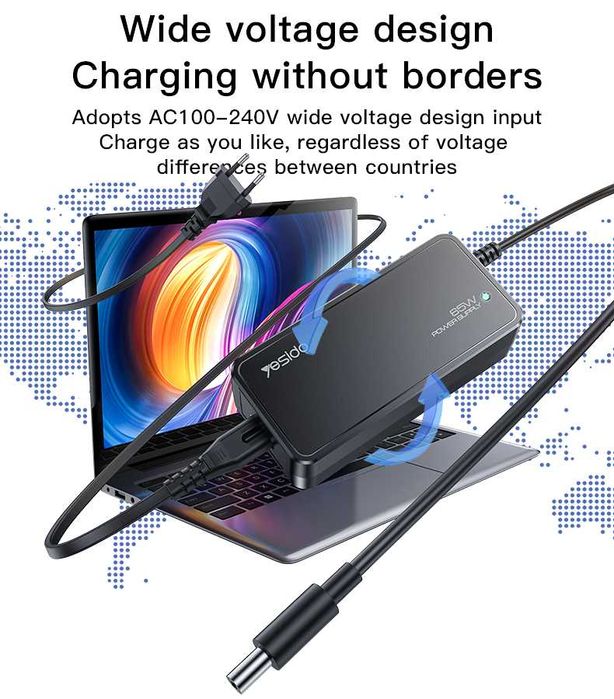 Yesido CG11E 65W 15в1 Универсальное зарядное устройство для ноутбуков