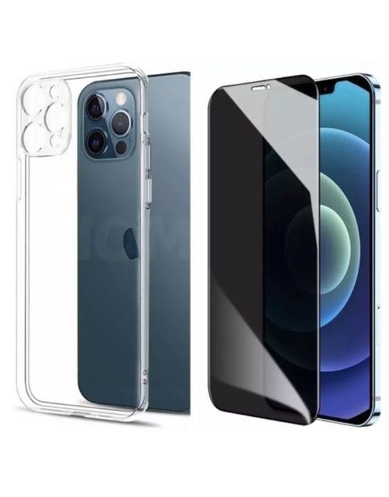 Iphone 12/13/14/15 PRO MAX Husa Silicon Protectie Camera +Folie Sticla