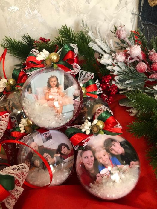 Коледни топки със снимка