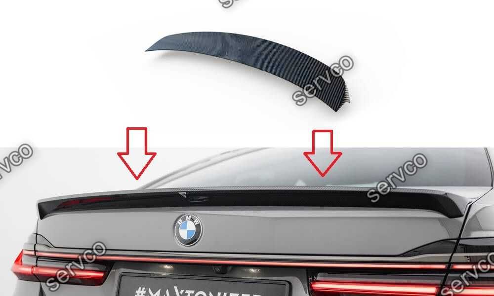 Pachet Set Splitter Exterior Prelungiri Body kit tuning Bmw Seria 7 G11 M-Pack Facelift 2019-2022 v12 - Maxton Design  Fibra Carbon