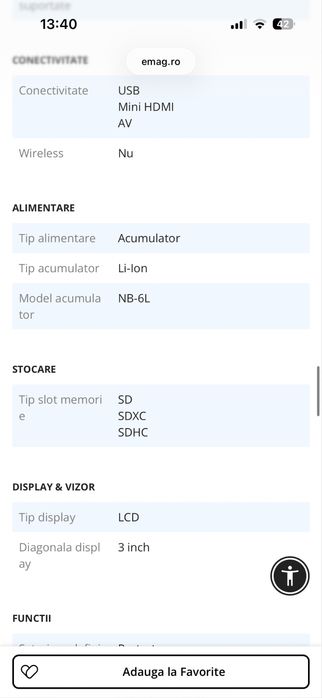 Ap foto canon powershot SX500IS