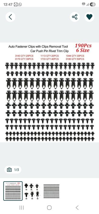 Vand clipsuri toyota yaris2017 2016 si alte modele 190 piese