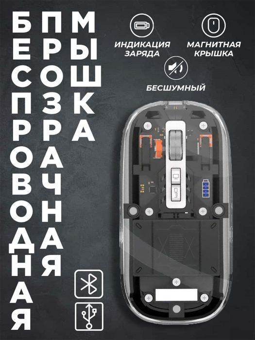Прозрачная мышка , беспроводная мышка