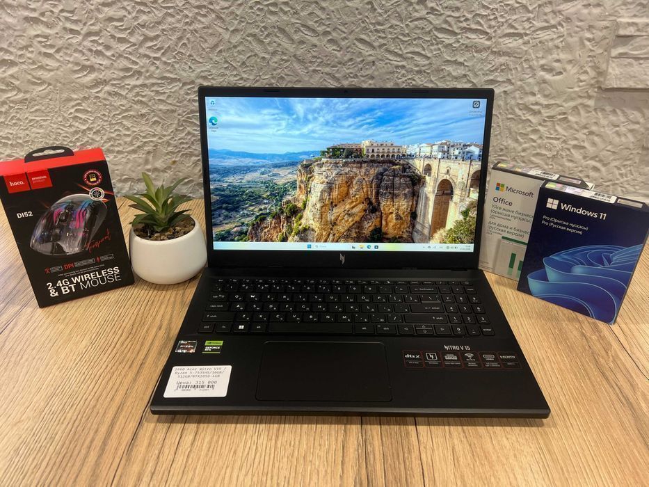Игровой ноутбук Acer Nitro V15 /Ryzen 5-7535HS/16GB/512GB/RTX205 eo6YB